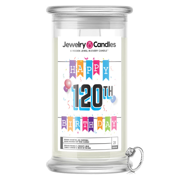 Happy 120th Birthday Jewelry Candle