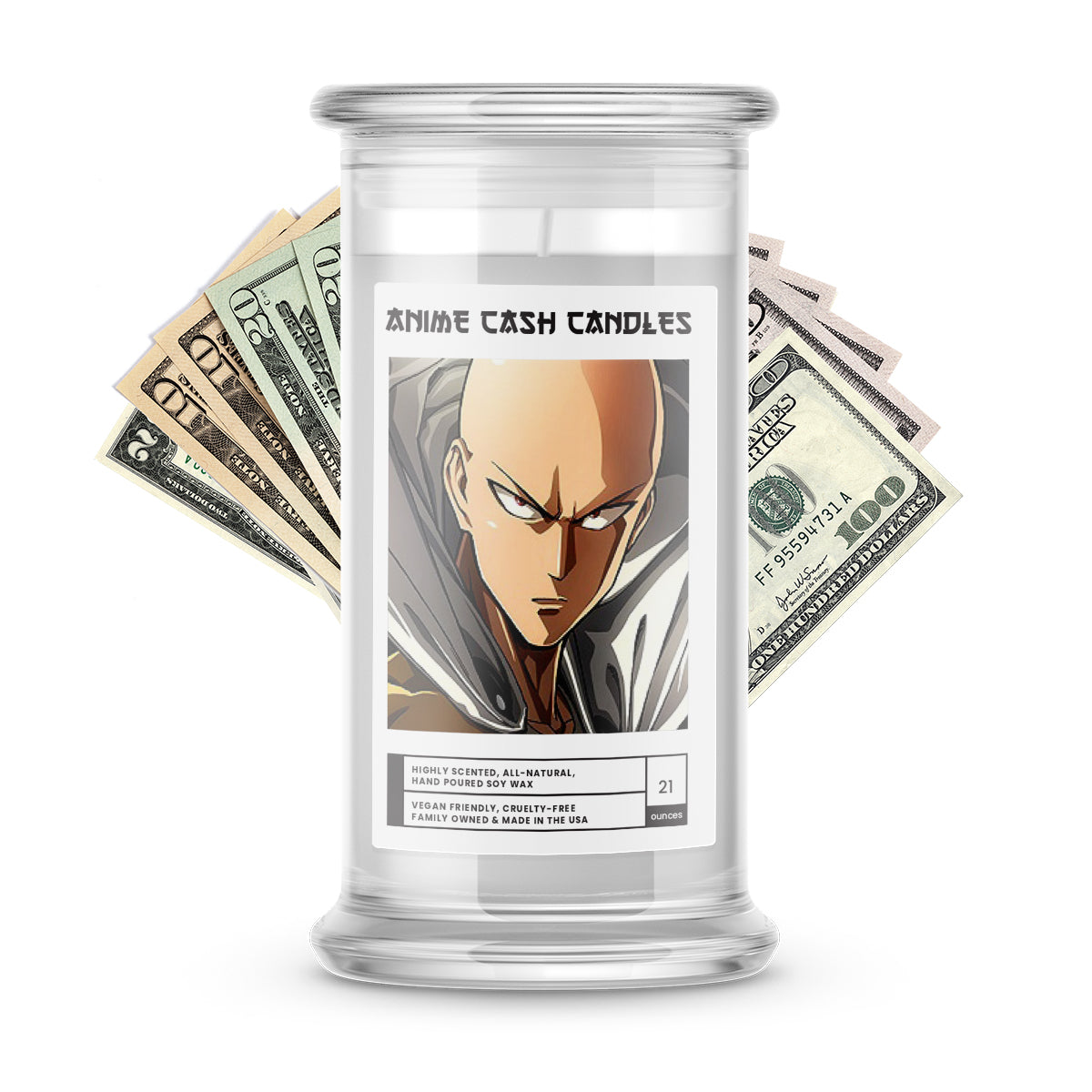Saitama | Anime Cash Candle