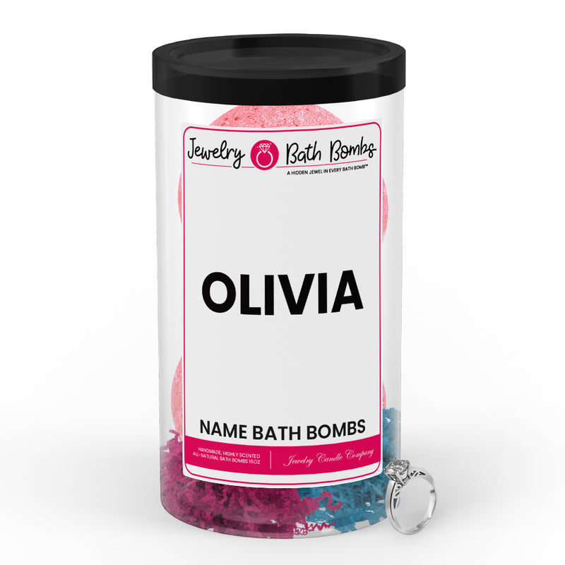 OLIVIA Name Jewelry Bath Bomb Tube