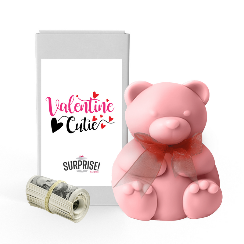 Valentine Cutie | Valentines Day Surprise Cash Money Bear Wax Melts