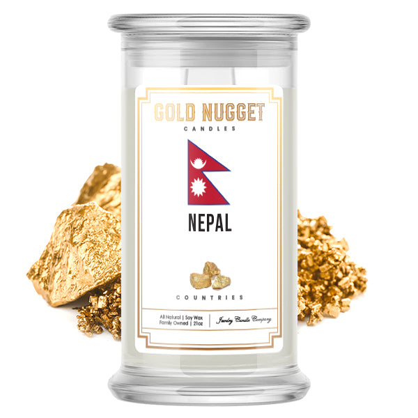 Nepal Countries Gold Nugget Candles