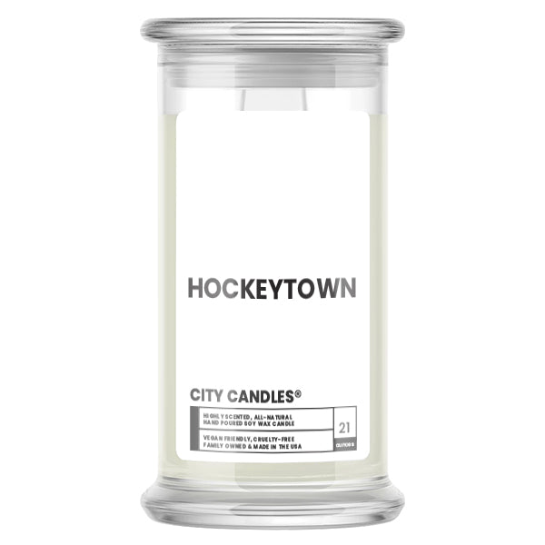Hockeytown City Candle
