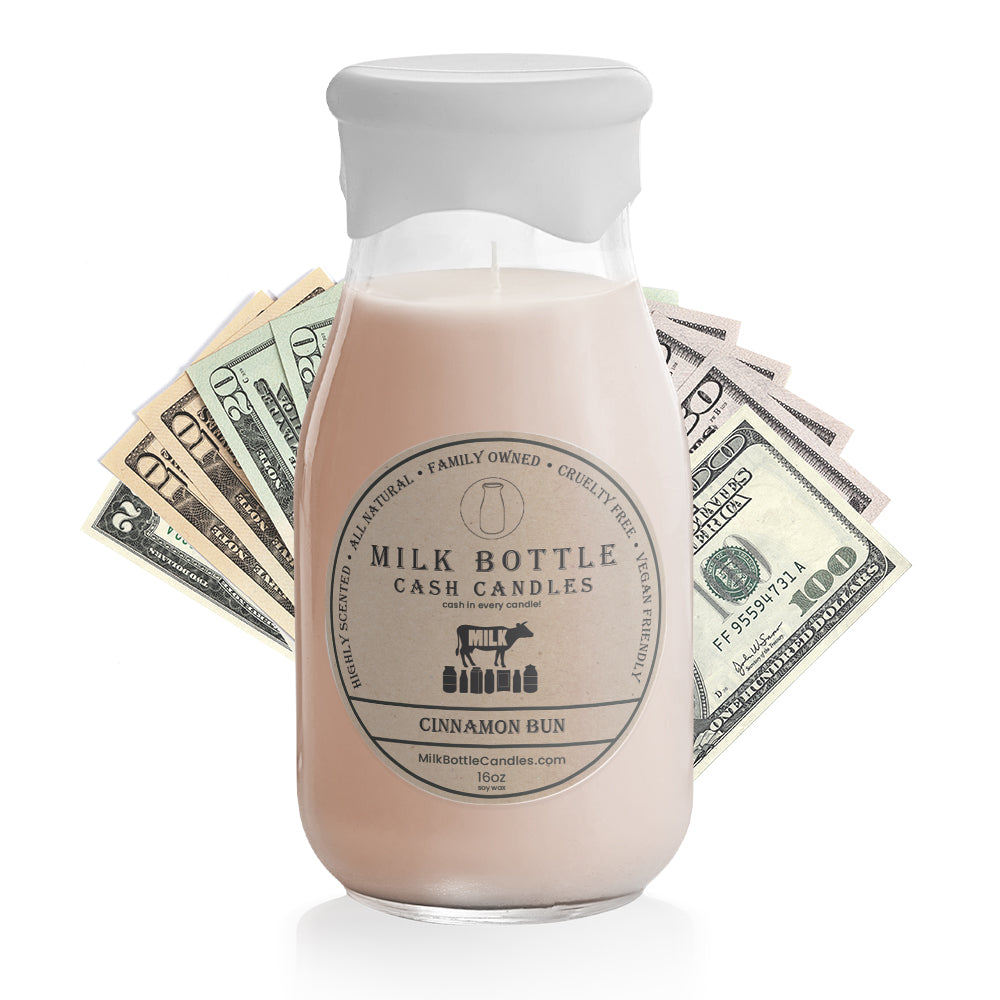 Cinnamon Bun - Milk Bottle Cash Candles