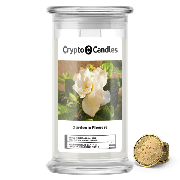 Gardenia Flowers Crypto Candle