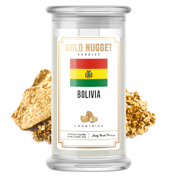 Bolivia Countries Gold Nugget Candles