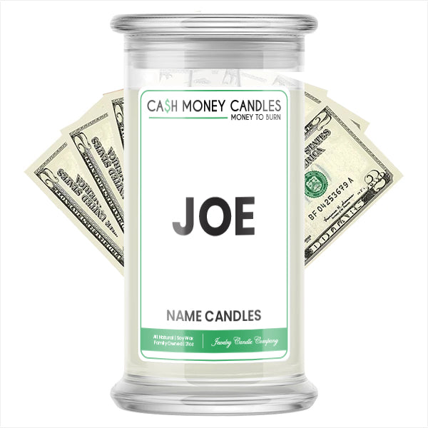 JOE Name Cash Candles