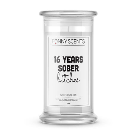 Clean and Sober Bitches Funny Candles