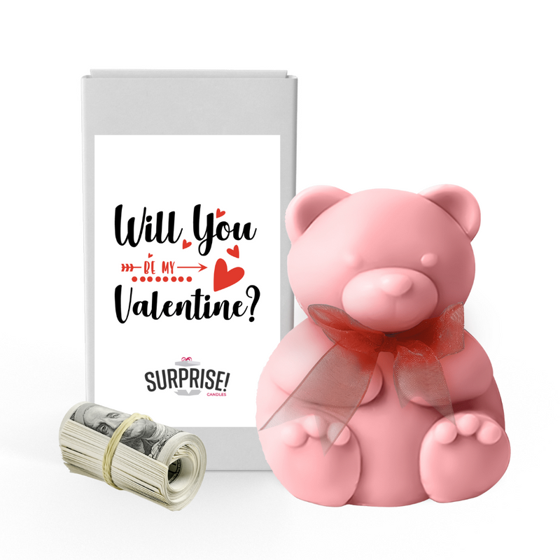Will You be my Valentine? | Valentines Day Surprise Cash Money Bear Wax Melts