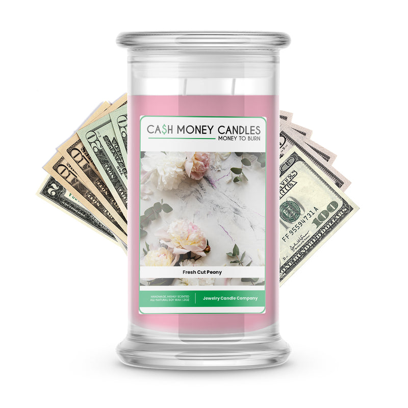 fresh peony cash money candle