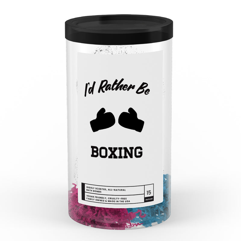 I'd rather be Boxing Bath Bombs