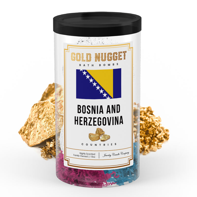 Bosnia and Herzegovina Countries Gold Nugget Bath Bombs
