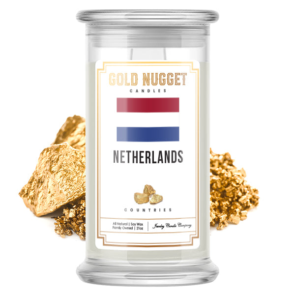 Netherlands Countries Gold Nugget Candles