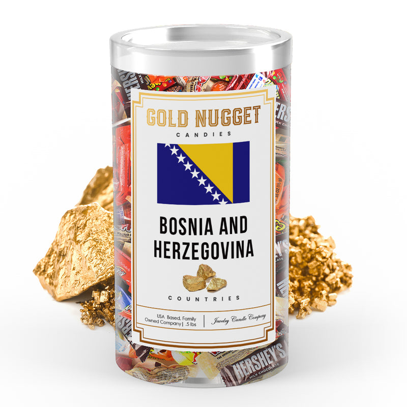 Bosnia and Herzegovina Countries Gold Nugget Candy
