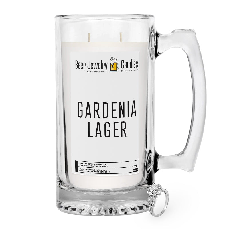 Gardenia Lager Beer Jewelry Candle