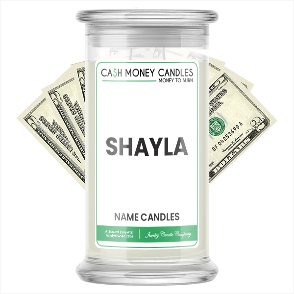 SHAYLA Name Cash Candles