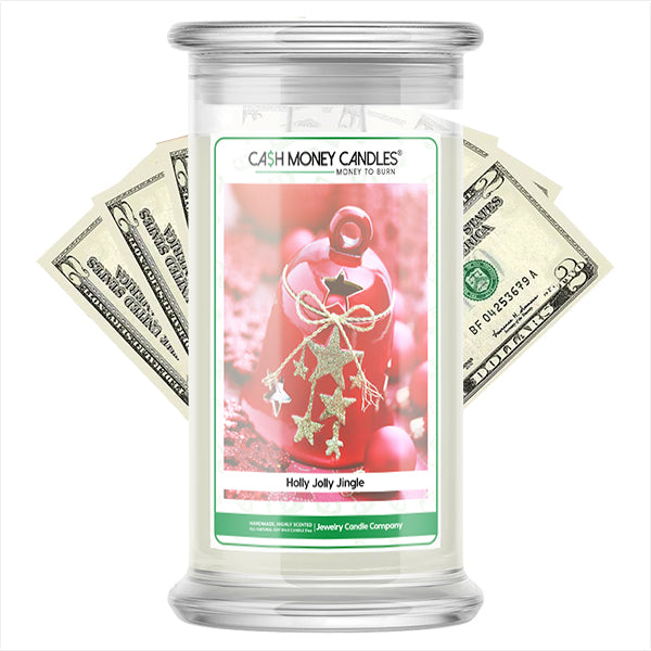 Holly Jolly Jingle Cash Money Candles