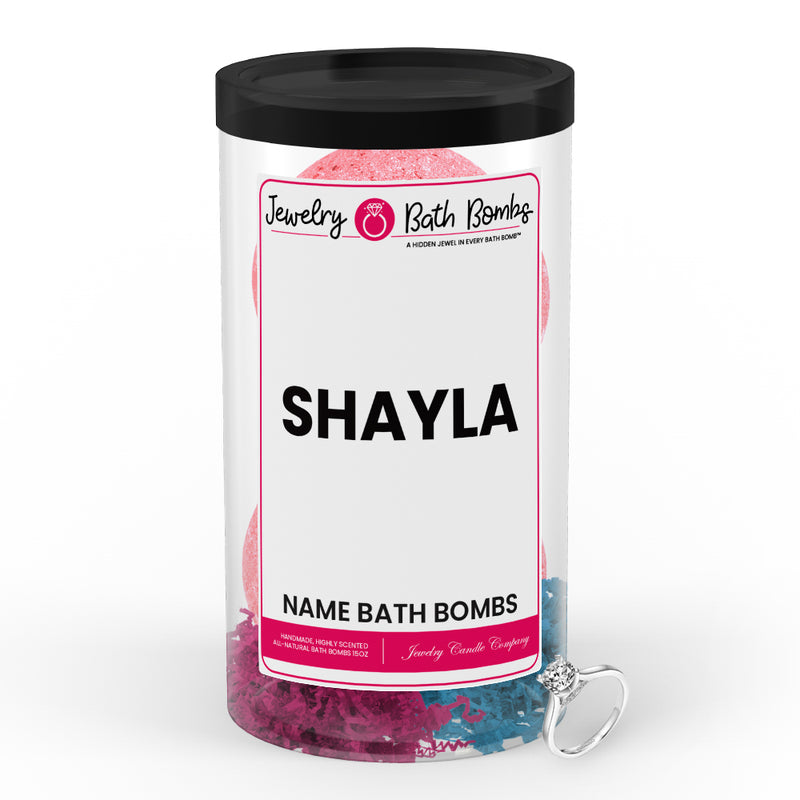 SHAYLA Name Jewelry Bath Bomb Tube