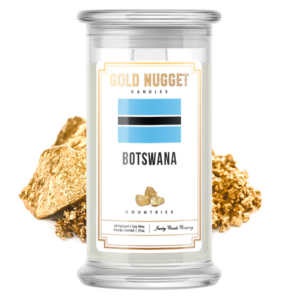 Botswana Countries Gold Nugget Candles