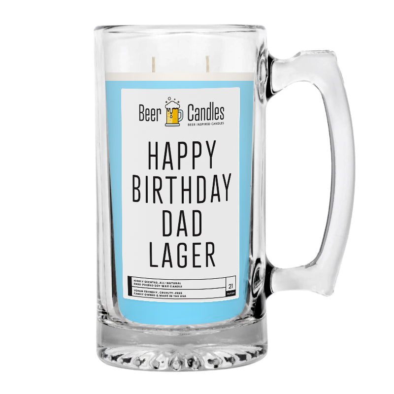 Happy Birthday Dad Lager Beer Candle