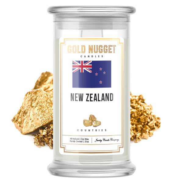 New Zealand Countries Gold Nugget Candles