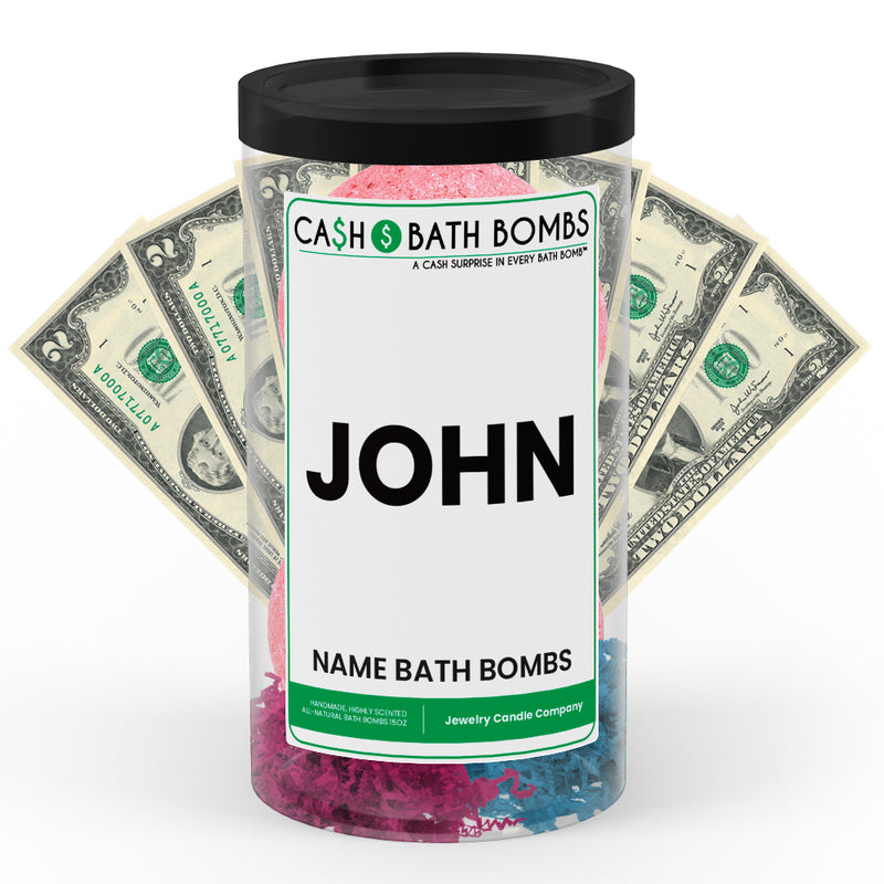 JOHN Name Cash Bath Bomb Tube