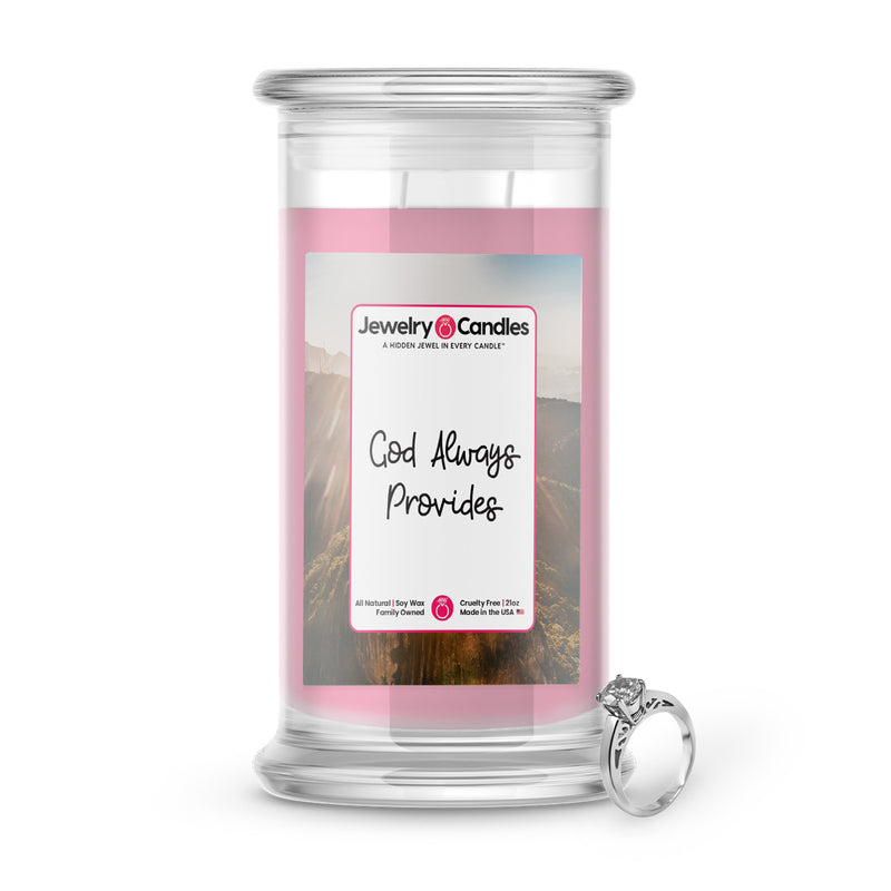 God Always Provides  Jewelry Candle