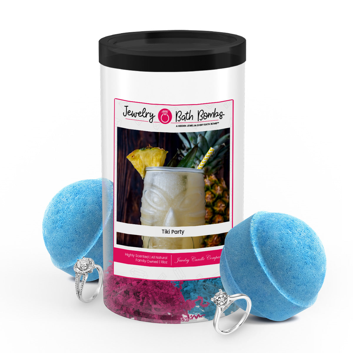 Tiki Party Jewelry Bath Bombs Twin Pack