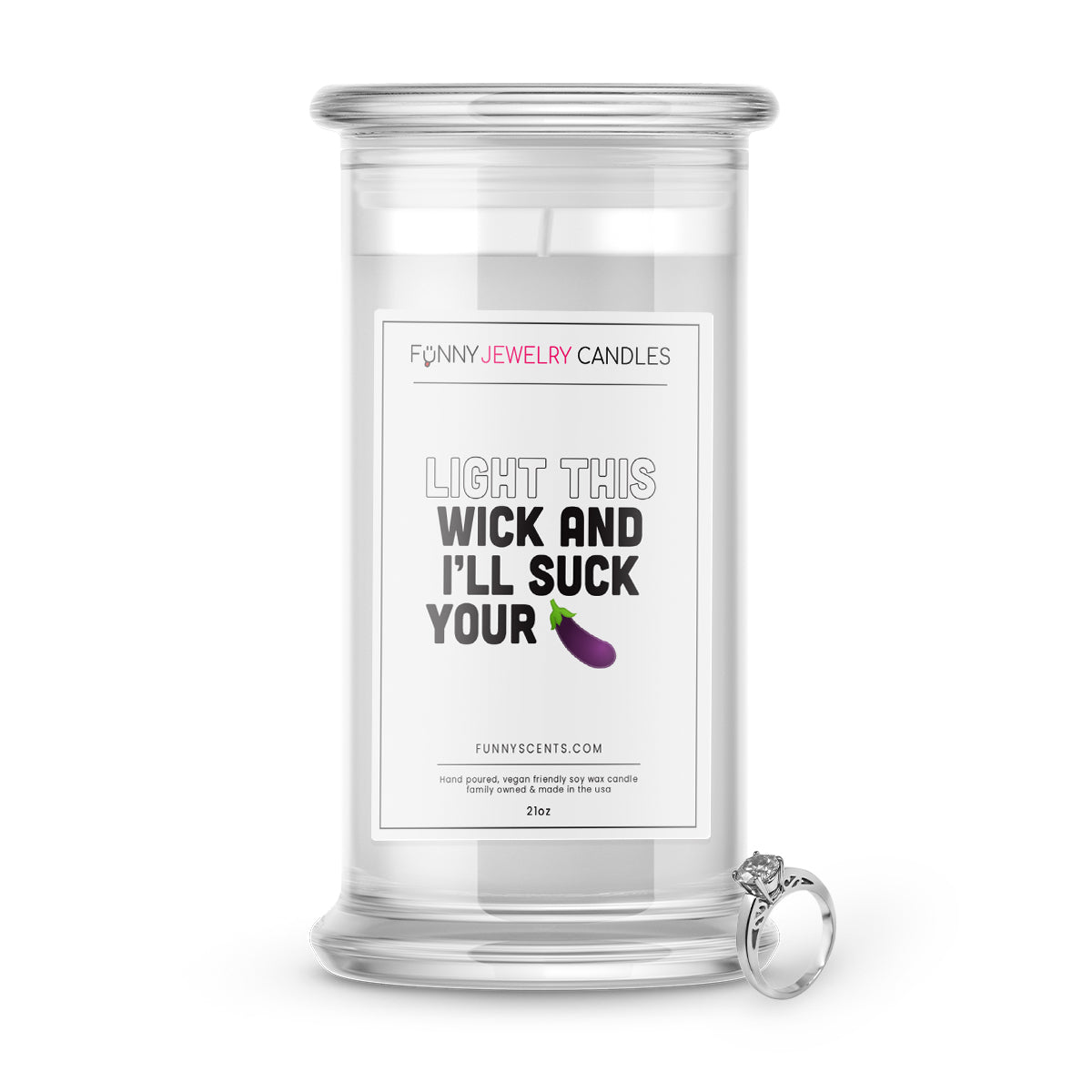 Light this wick and I'll Suck your dick Jewelry Funny Candles