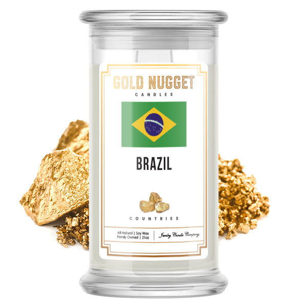 Brazil Countries Gold Nugget Candles
