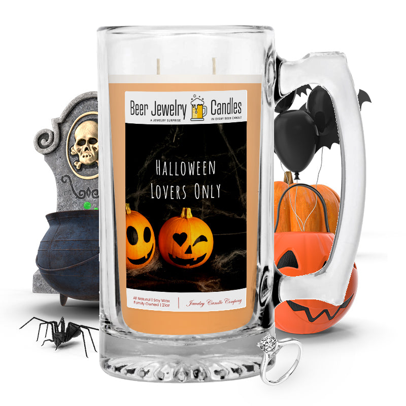Halloween lovers only Beer Jewelry Candle