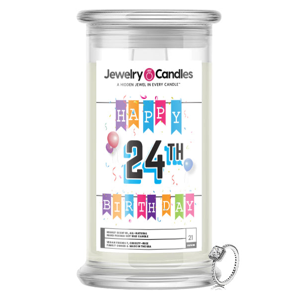 Happy 24th Birthday Jewelry Candle