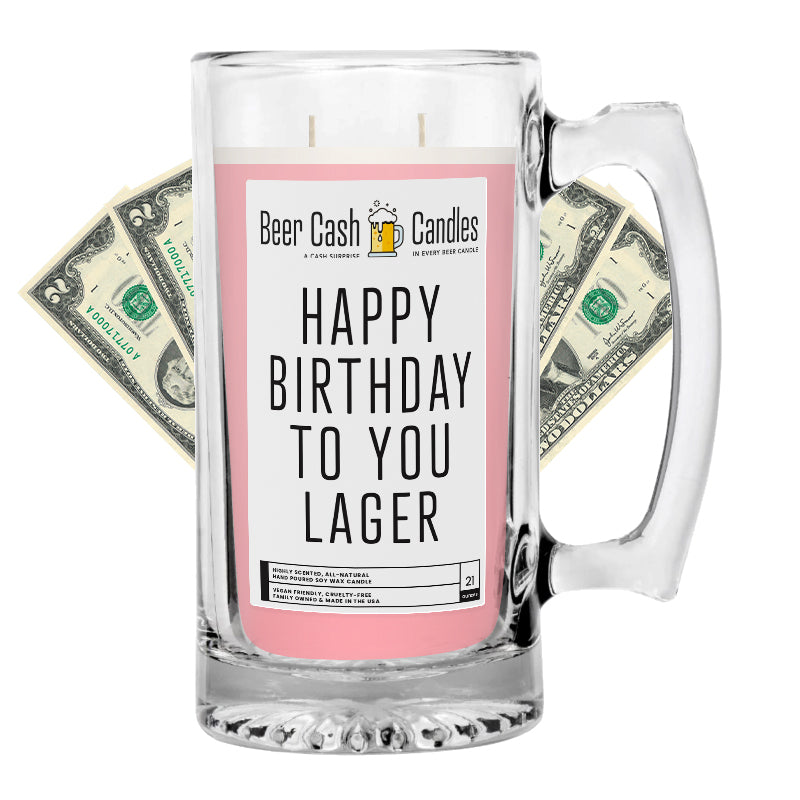 Happy Birthday to You Lager Beer Cash Candle