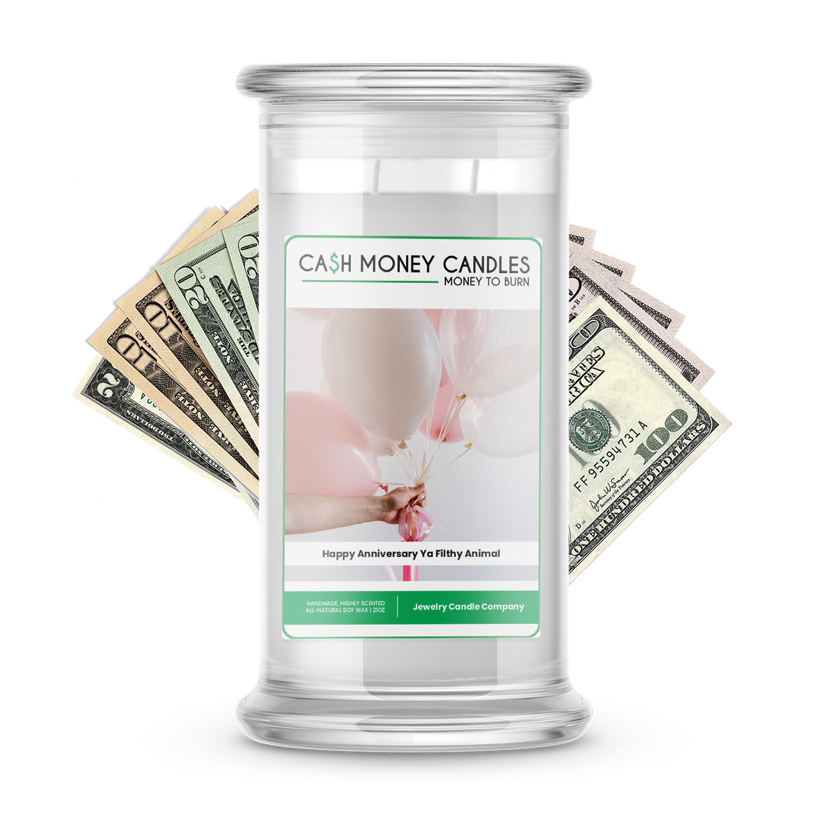 Happy Anniversary Yo Filthy Animal Cash Candle