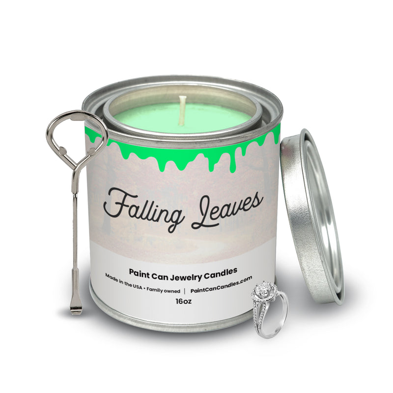 Falling Leaves - Paint Can Jewelry Candles