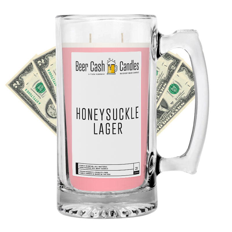 Honeysuckle Lager Beer Cash Candle