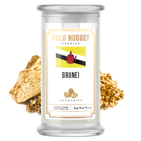 Brunei Countries Gold Nugget Candles