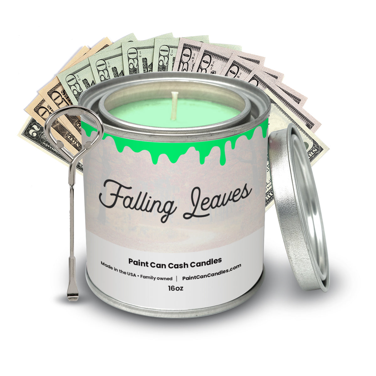 Falling Leaves - Paint Can Cash Candles
