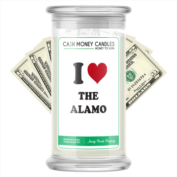 I Love THE ALAMO Landmark Cash Candles