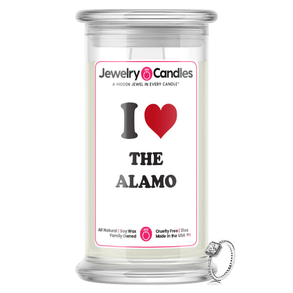 I Love THE ALAMO Landmark Jewelry Candles