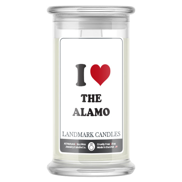 I Love THE ALAMO Landmark Candles