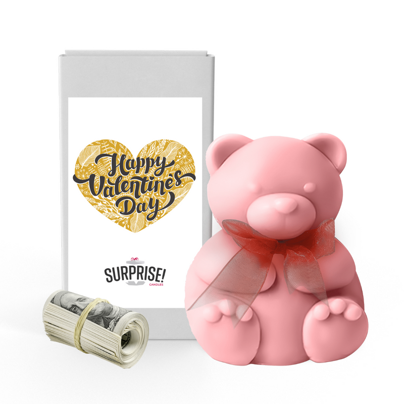 Happy Valentine's Day 6  | Valentines Day Surprise Cash Money Bear Wax Melts
