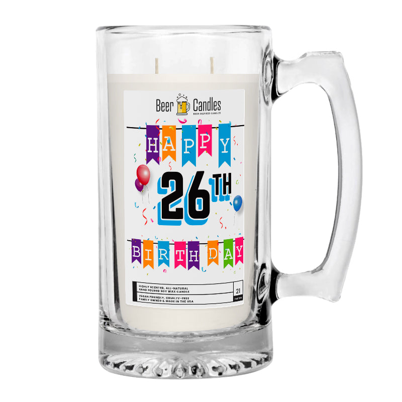 Happy 26th Birthday Beer Candle