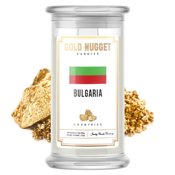 Bulgaria Countries Gold Nugget Candles
