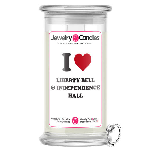 I Love LIBERTY BELL & INDEPENDENCE HALL Landmark Jewelry Candles