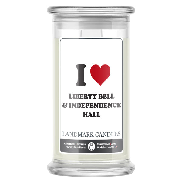 I Love LIBERTY BELL & INDEPENDENCE HALL landmark Candles