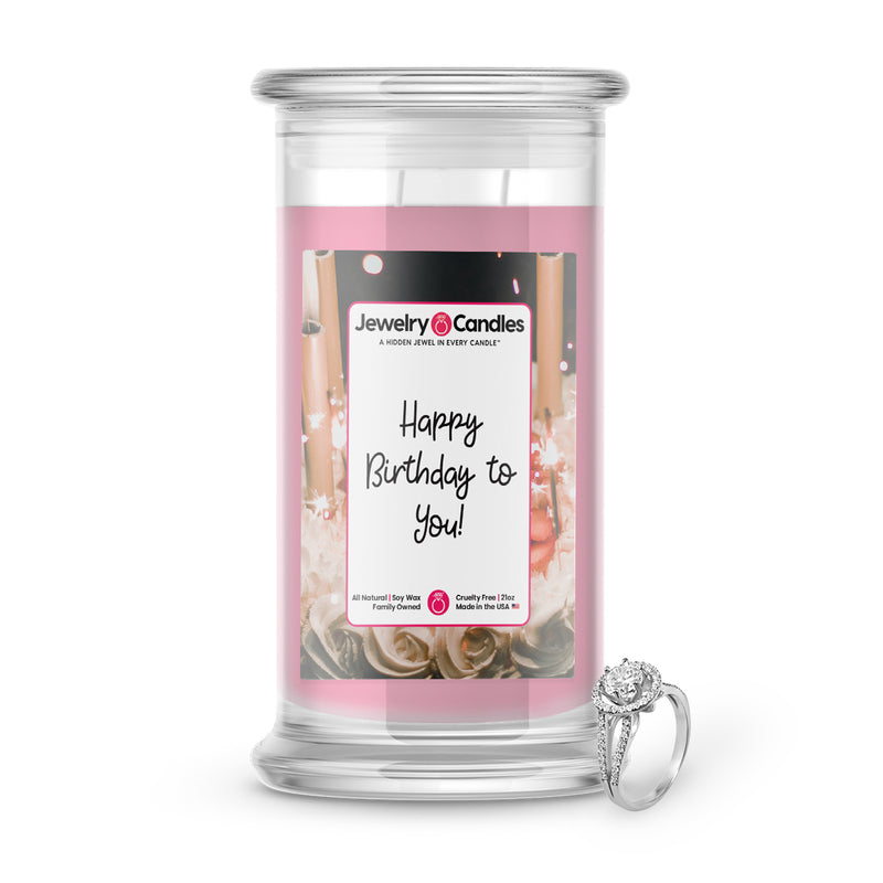 happy birthday to you jewelry candle