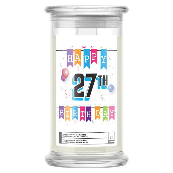 Happy 27th Birthday Candle