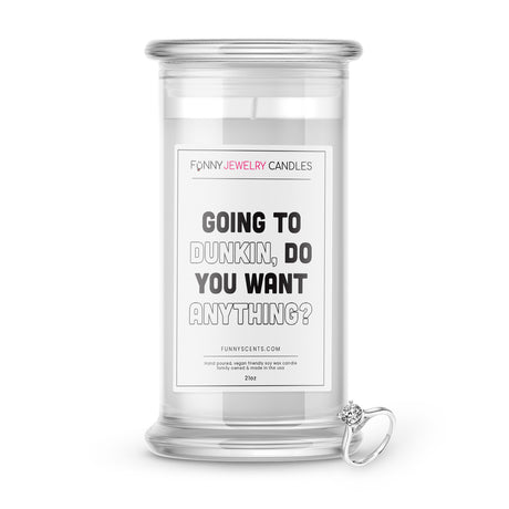 going to dunkin jewelry funny candle