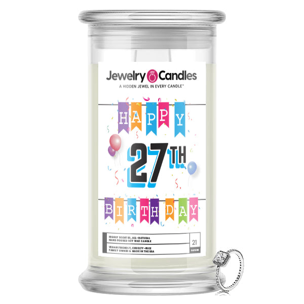 Happy 27th Birthday Jewelry Candle