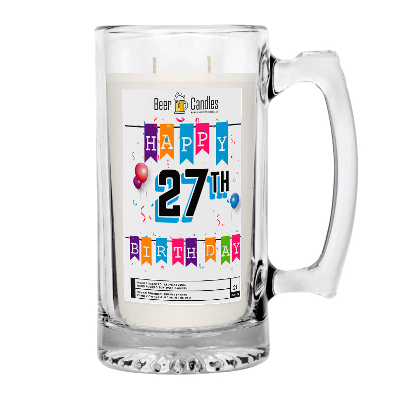 Happy 27th Birthday Beer Candle
